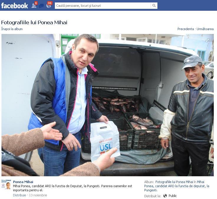 Un candidat ARD la Parlament şi-a postat pe Facebook poze din propria campanie cu sacoşe USL în mână
