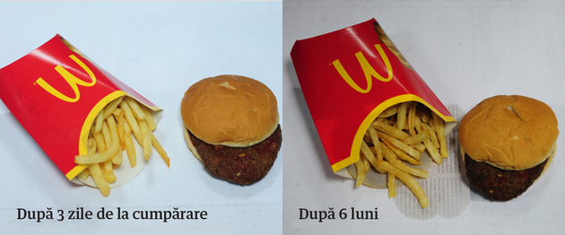 Cum arată un meniu de la McDonald's după ce a fost păstrat 6 luni la temperatura camerei