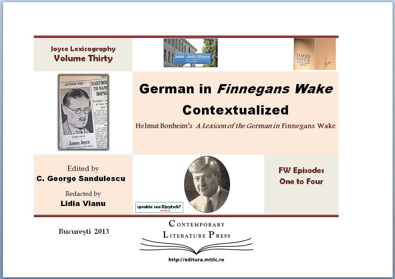 Dicţionarul contextualizat de cuvinte germane în Finnegans Wake/ de C. George Sandulescu şi Lidia Vianu
