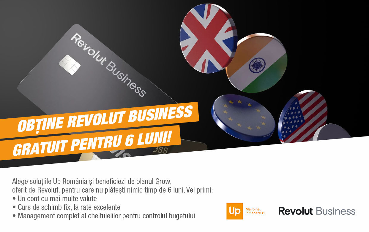 (P) Parteneriat Up România – Revolut: Companiile vor avea acces gratuit timp de 6 luni la serviciile Revolut Business şi Up MultiBeneficii