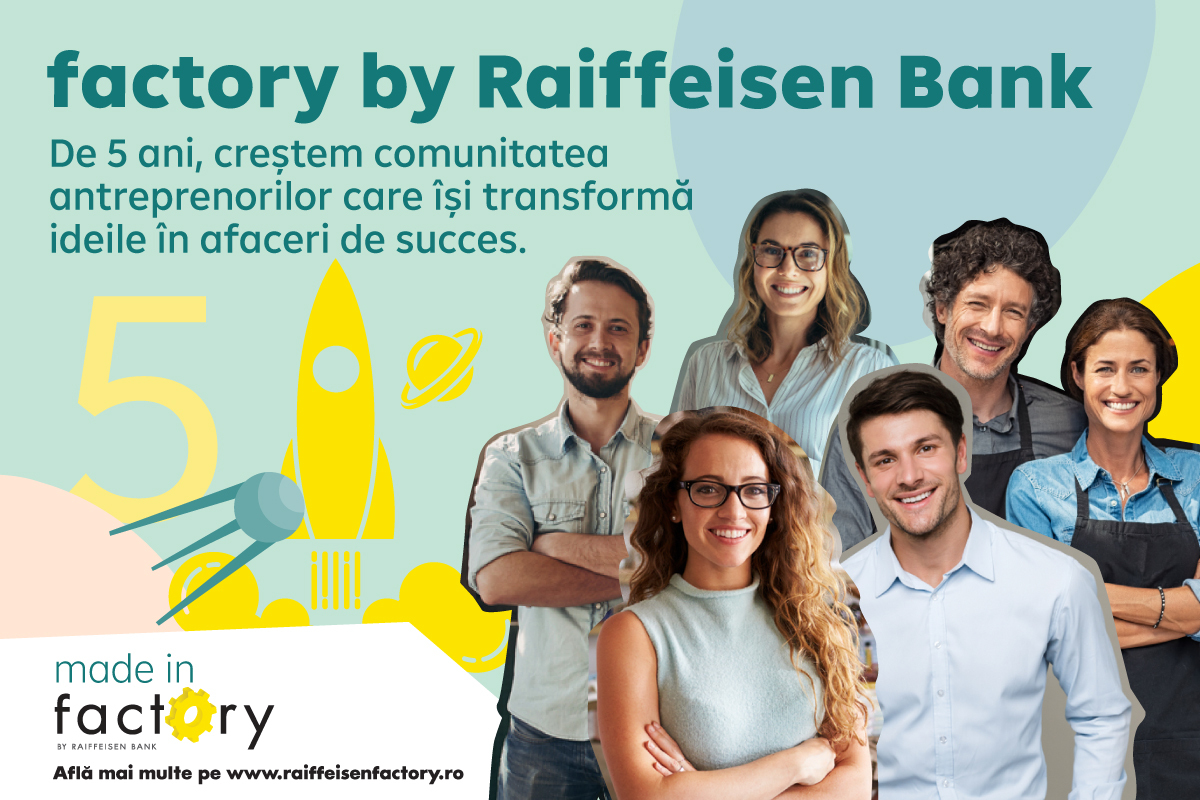 (P) factory by RAIFFEISEN BANK – 5 ani de când banca sprijină antreprenorii la început de drum