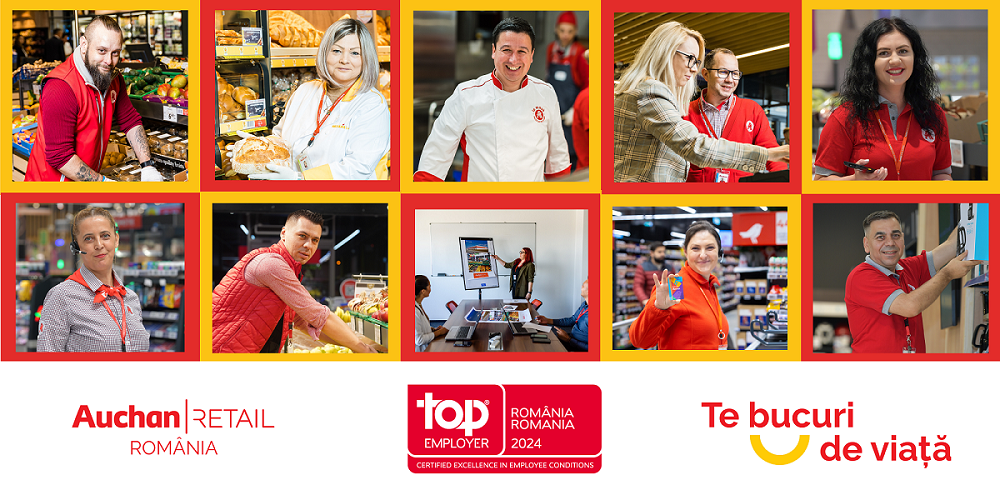 Auchan România îşi reconfirmă titlul de „Angajator de top” şi în 2024