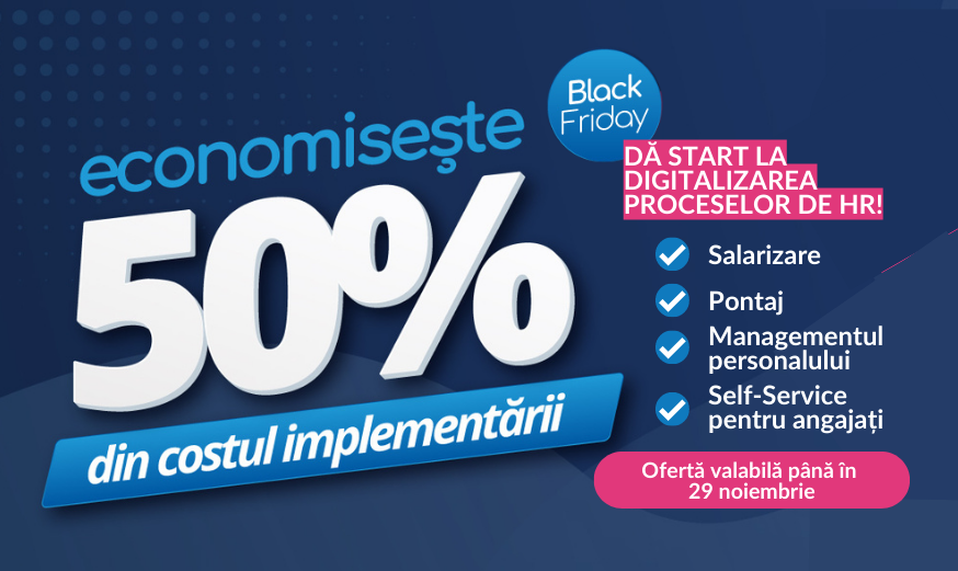 (P) Romanian Software (colorful.hr) anunţă cele mai mici preţuri din an pentru soluţiile digitale din departamentele de resurse umane: 50% reducere la costul de implementare şi 3 luni gratuite de licenţiere în cloud